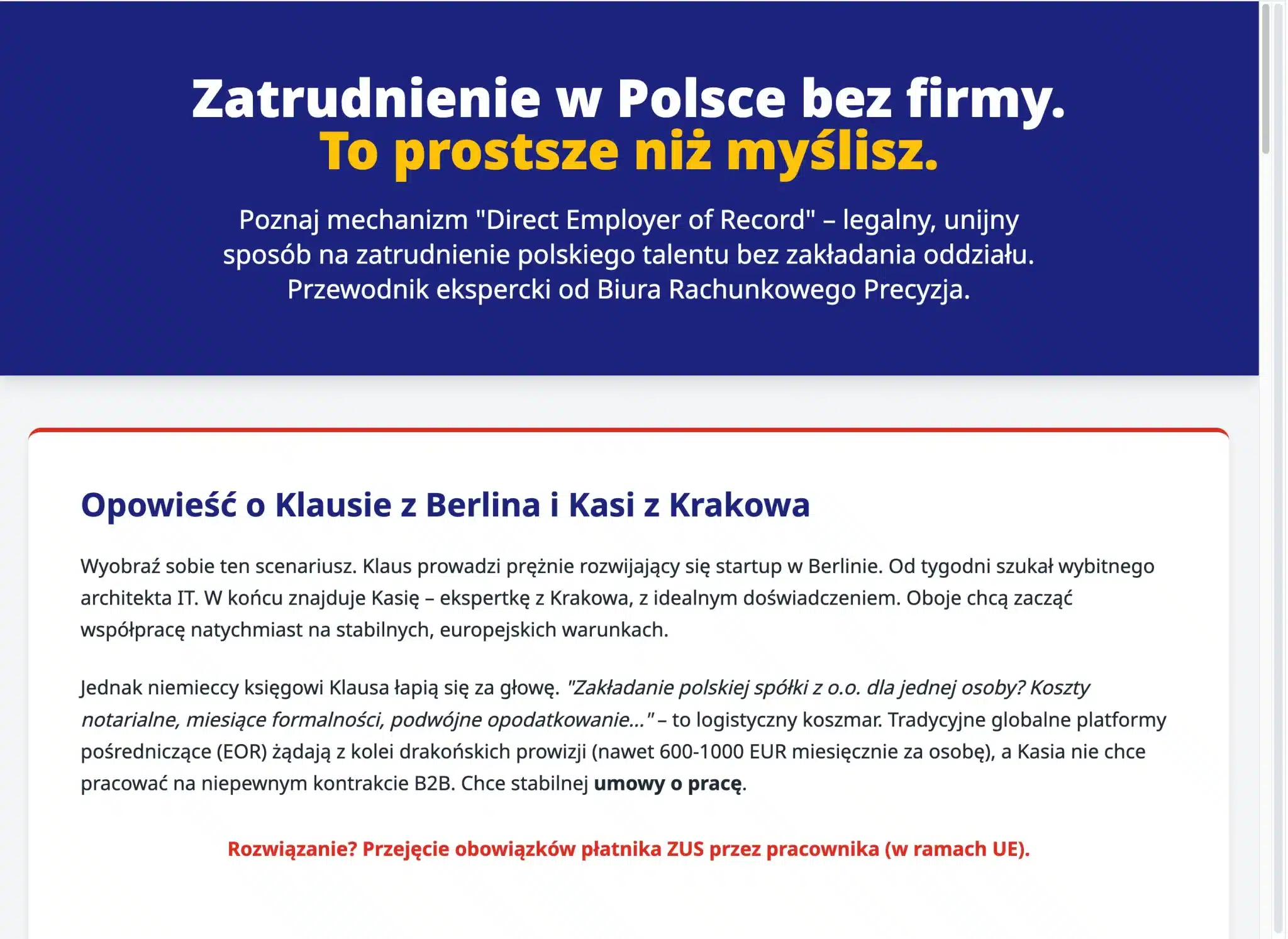 Zatrudnienie w Polsce bez firmy